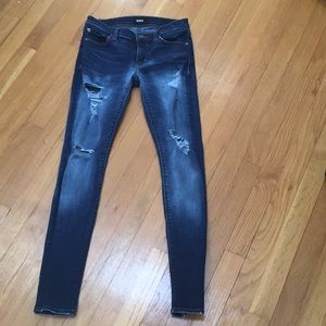 Ripped Hudson Skinny Jeans size 25.